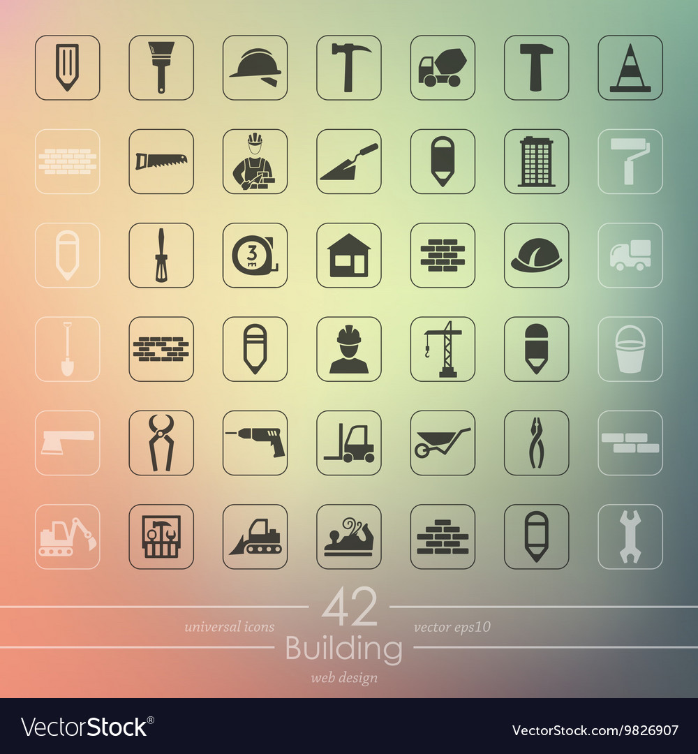 Set of building icons