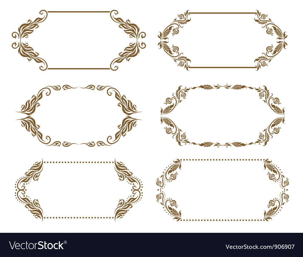 Set of ornate frames