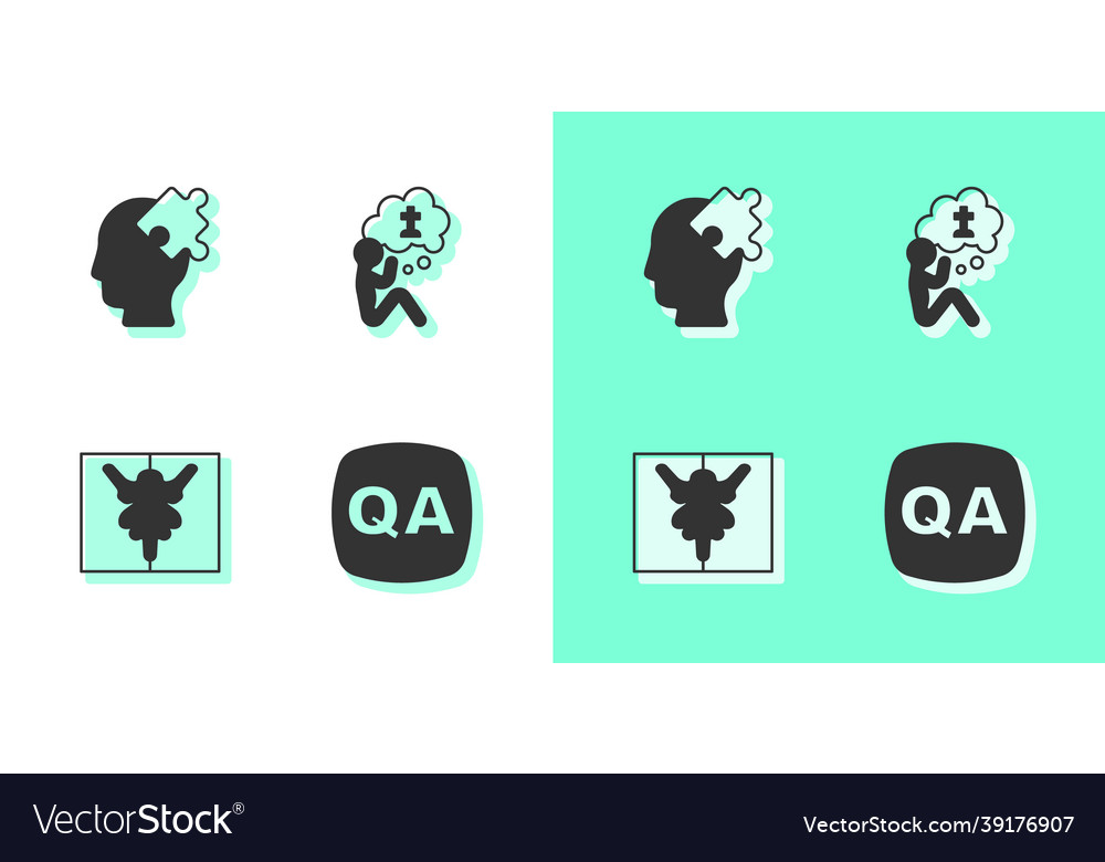 Set question and answer solution to the problem vector image Set question and answer solution to the problem