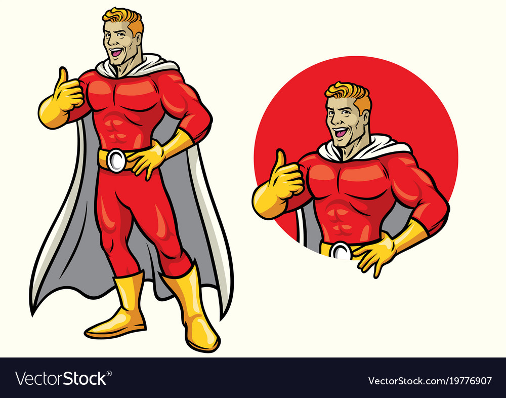 Superhero Smiling With Thumb Up In Set Royalty Free Vector Superhero Smiling With Thumb Up In Set Royalty Free Vector