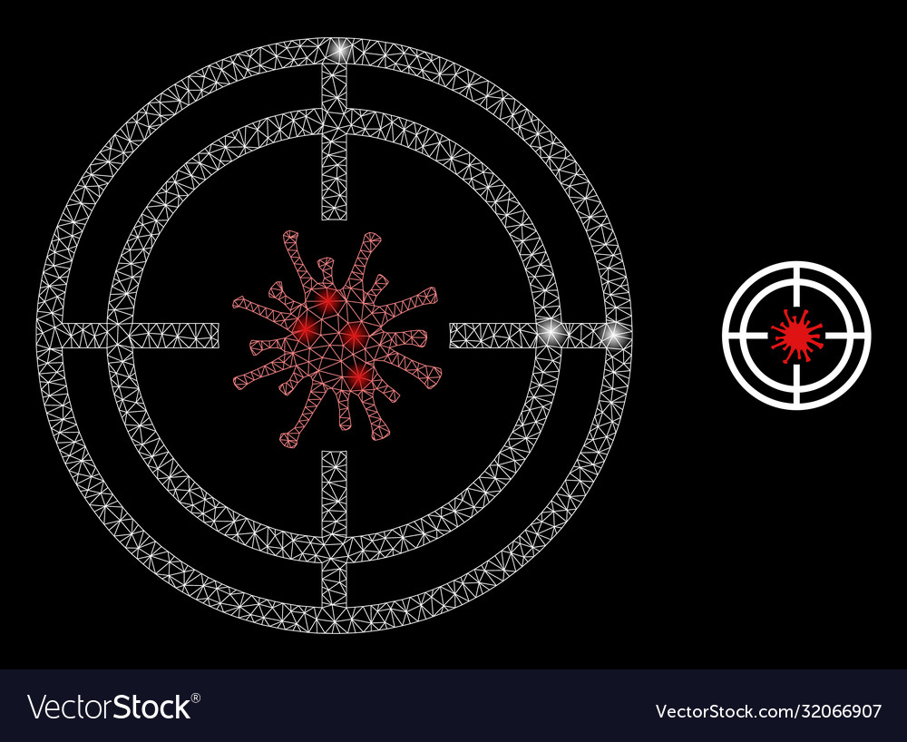 Target virus - bright web net with lightspots vector image Target virus - bright web net with lightspots