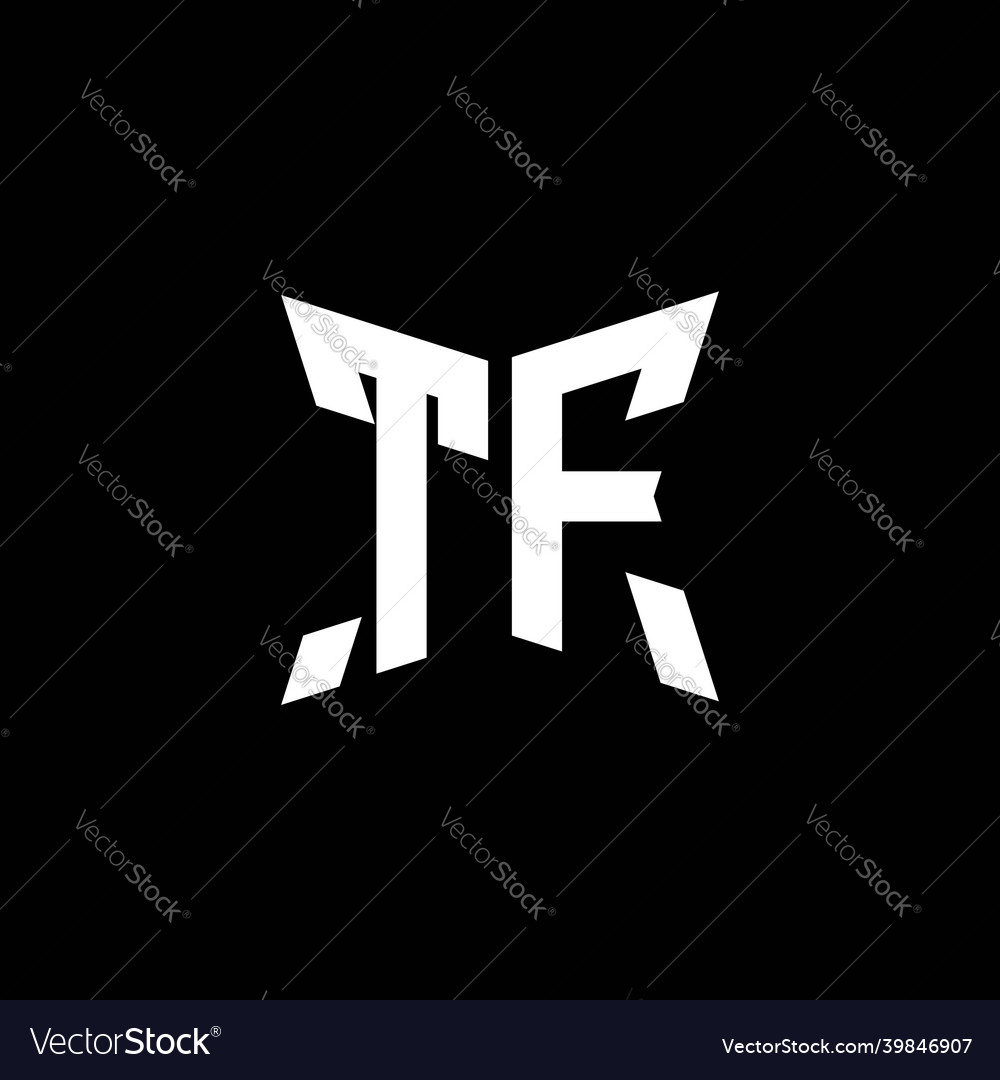 Tf logo monogram geometric shape style