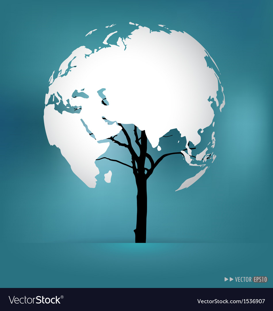 Tree shaped world map