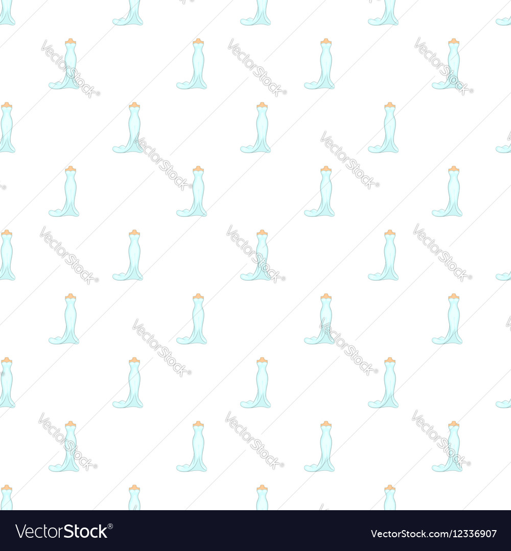 Wedding dress pattern cartoon style Royalty Free Vector