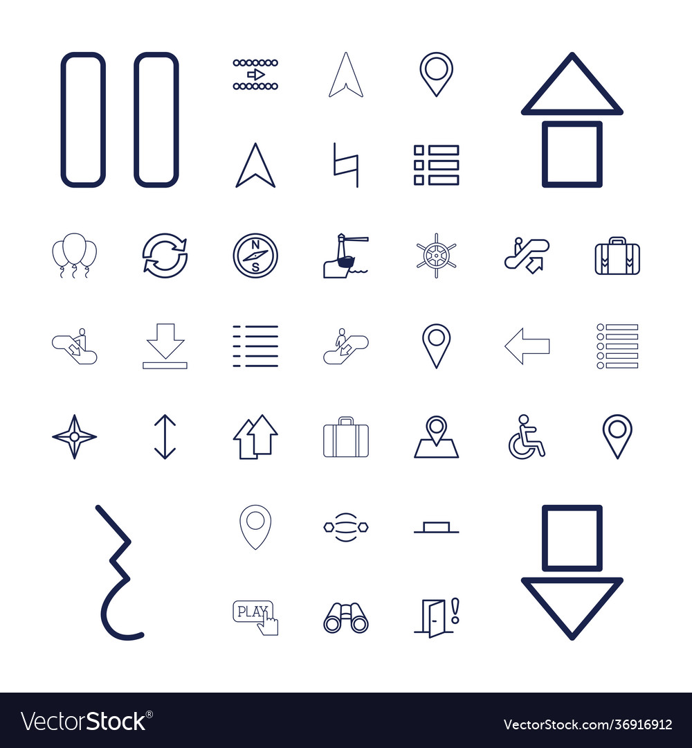 37 navigation icons Royalty Free Vector Image - VectorStock