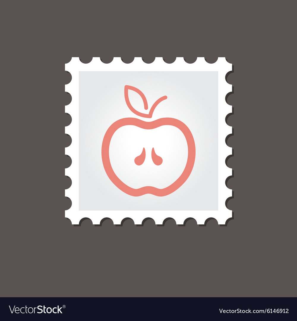 Apple stamp outline