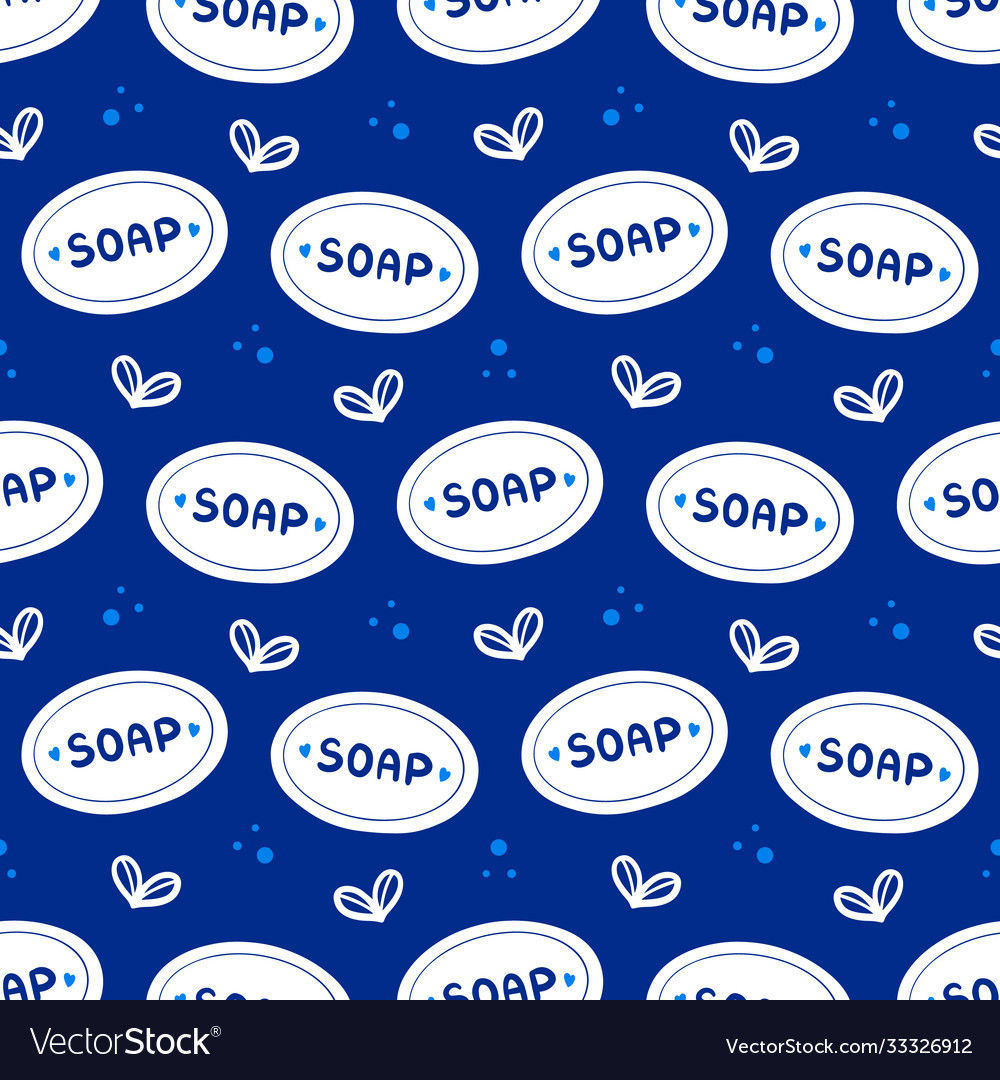 Bar soap with bubbles pattern background