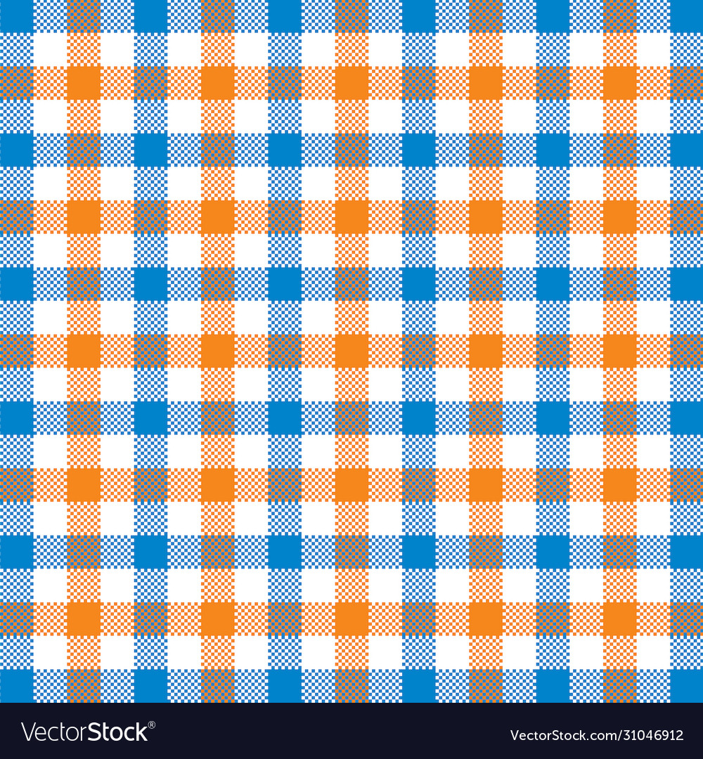 Blue and light brown checkred plaid pattern