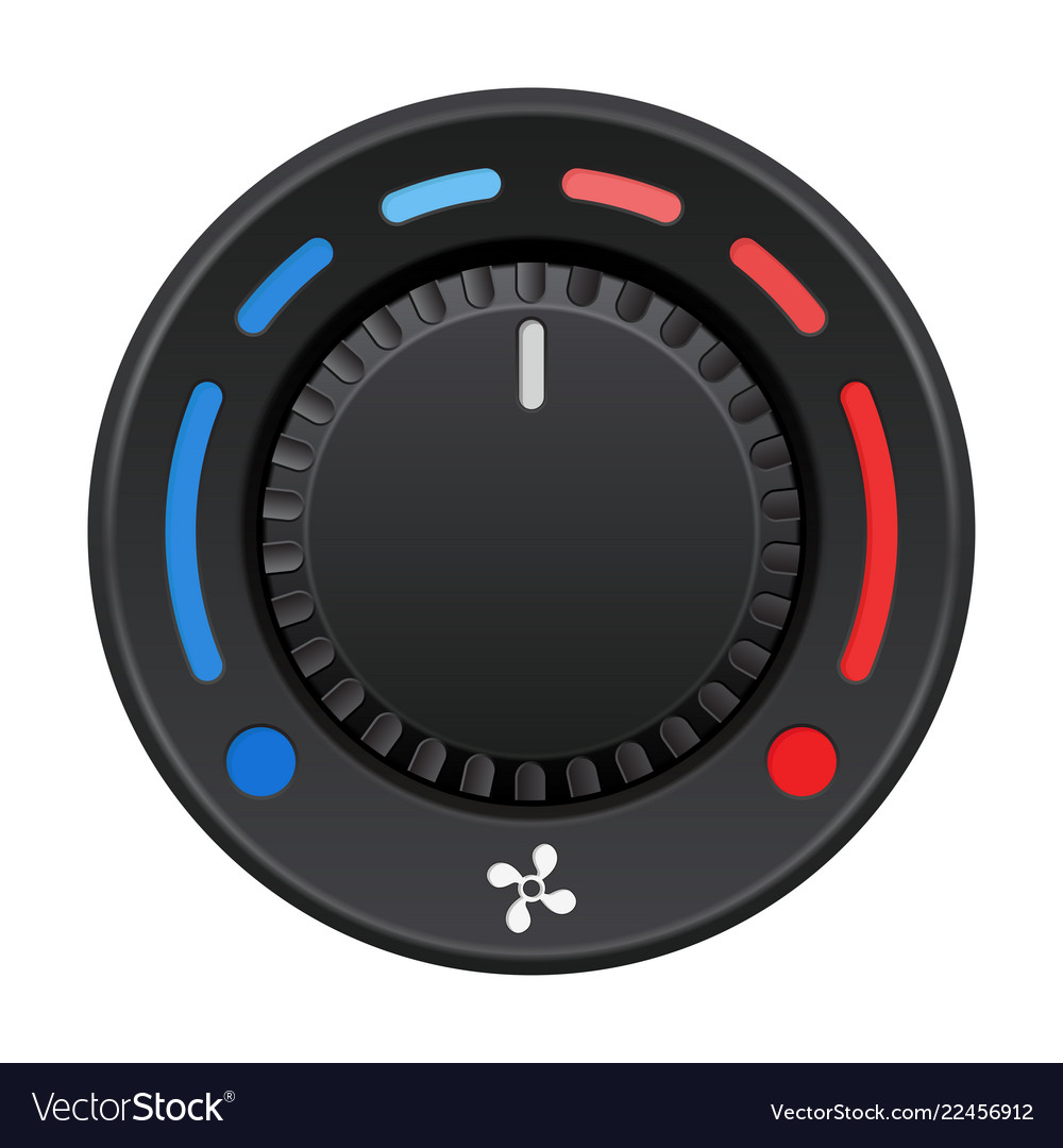 Car dashboard knob switch auto air conditioner Vector Image
