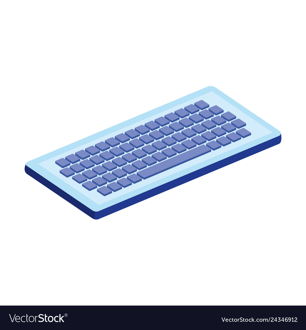 Computer keyboard isolated icon