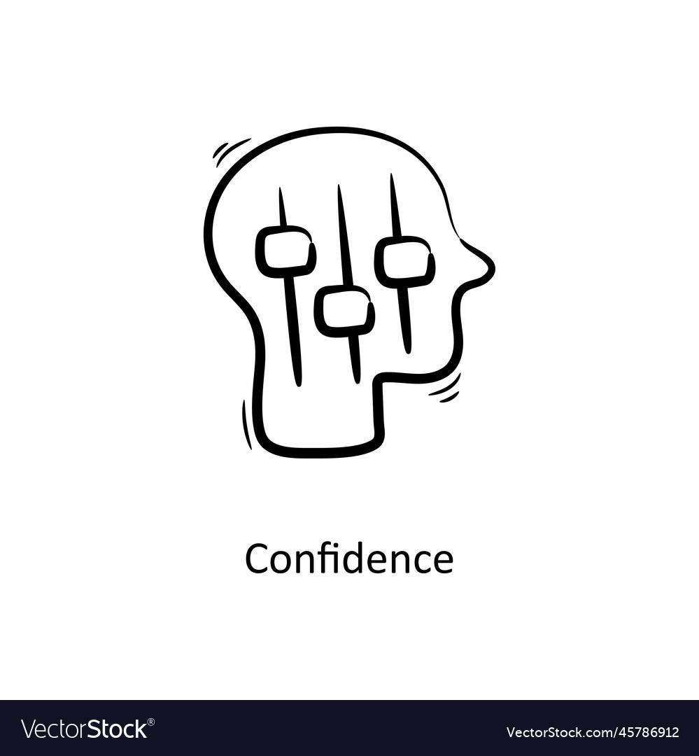 Confidence outline icon design proje