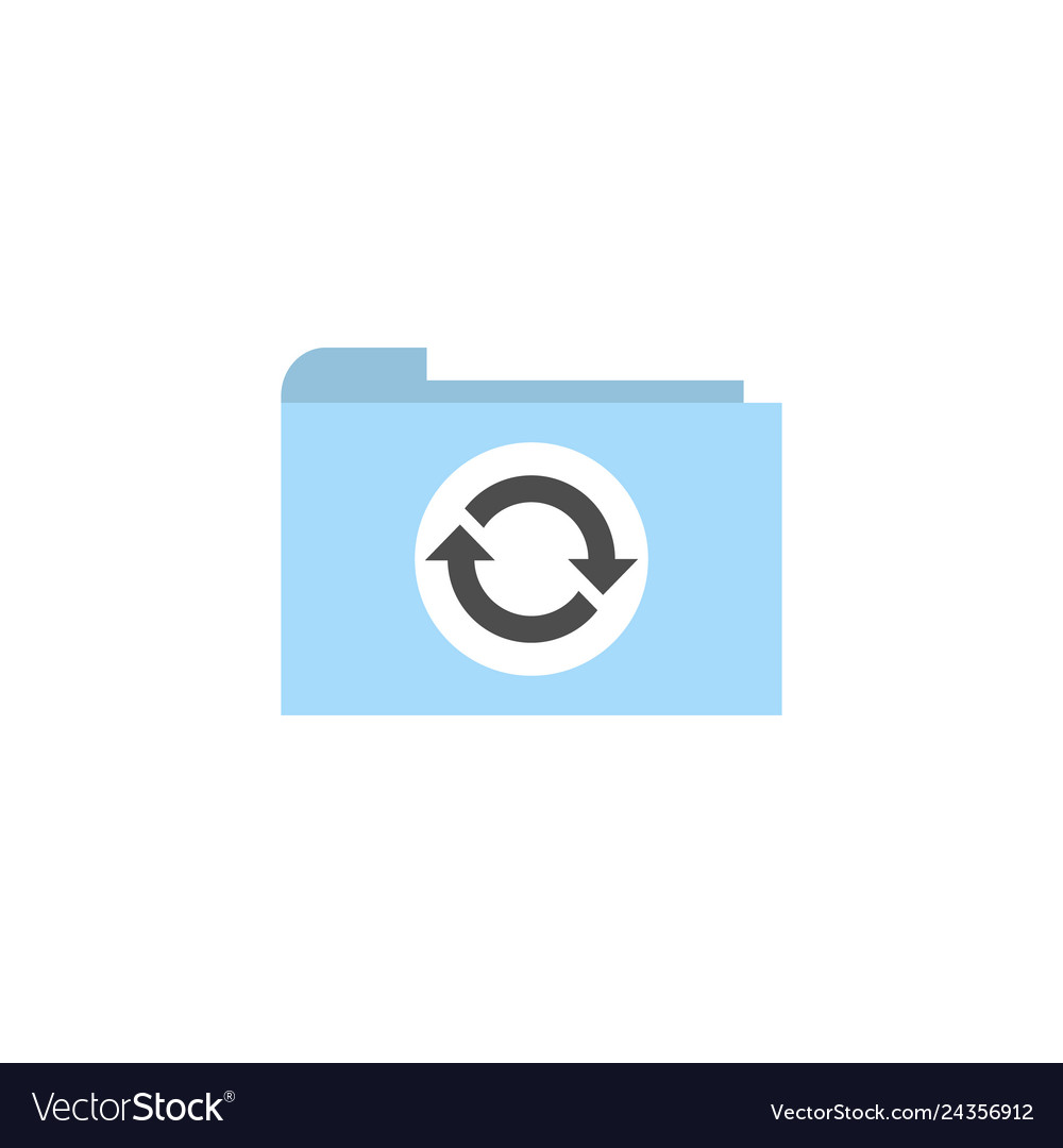 Flat folder synchronization icon