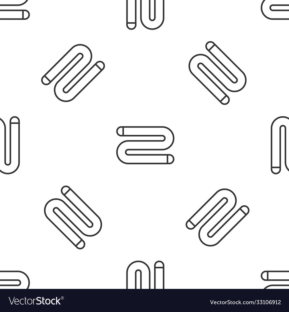 Grey line towel icon isolated seamless pattern