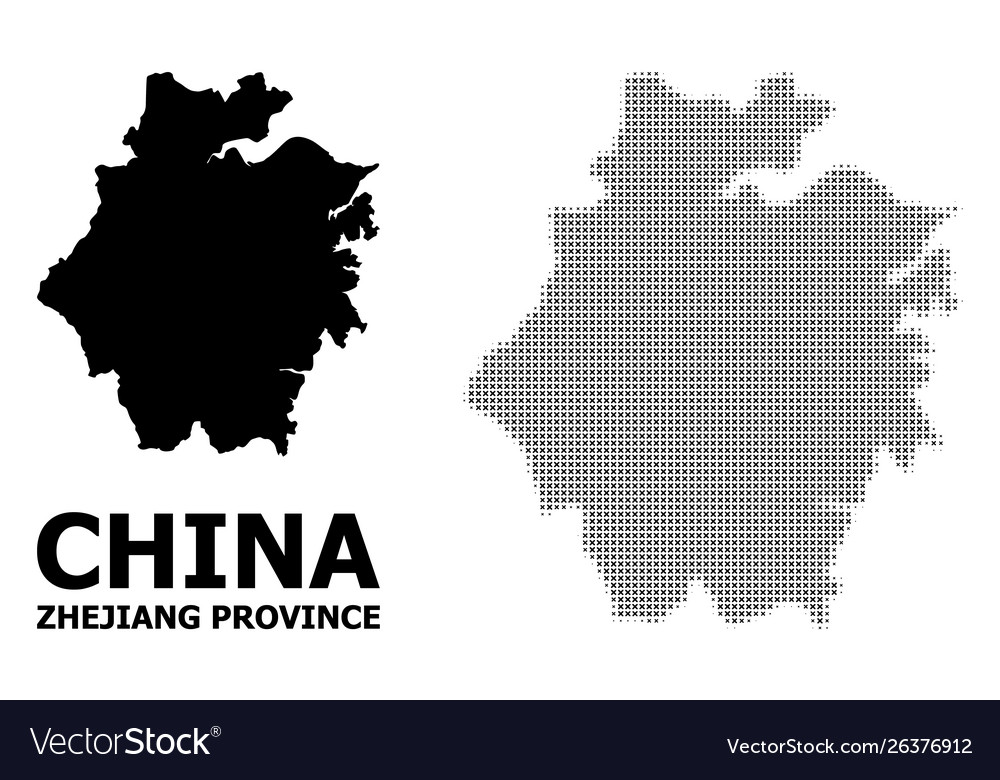 Halftone pattern and solid map zhejiang