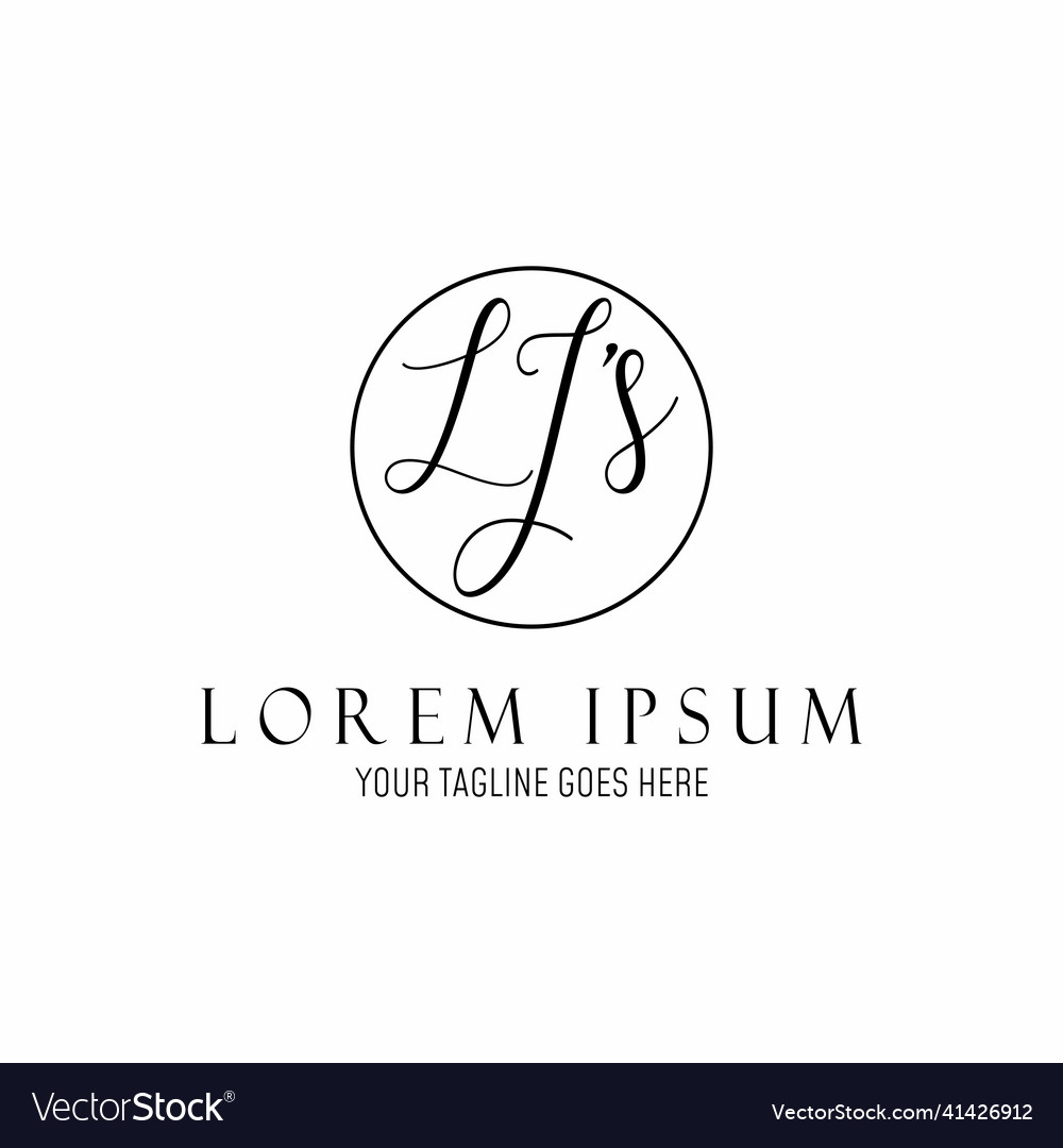 Image in letter ljs or abstract font concept