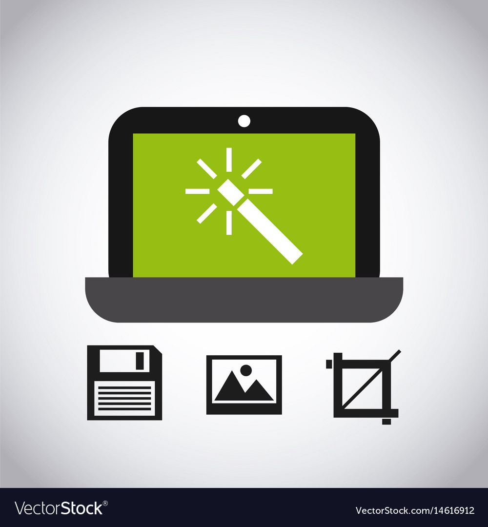 Laptop computer technology icon