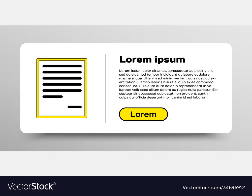 Line document icon isolated on white background vector image Line document icon isolated on white background