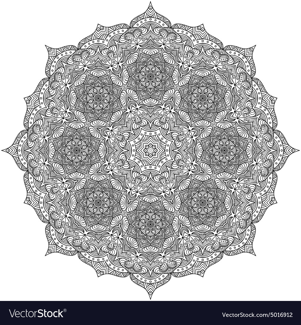 Mandala round ornament pattern