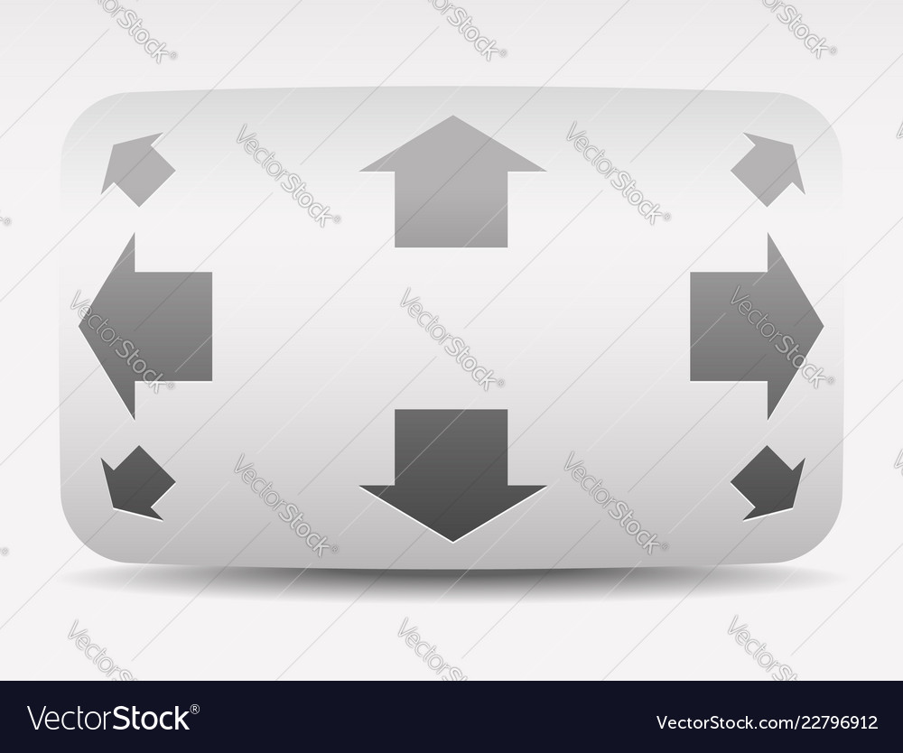 Navigation button with vertical horizontal