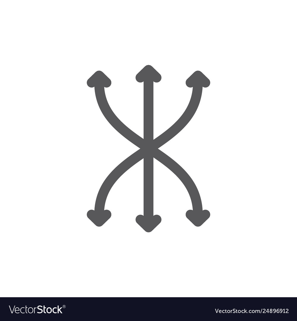 Navigation traffic and compass line icon vector image Navigation traffic and compass line icon