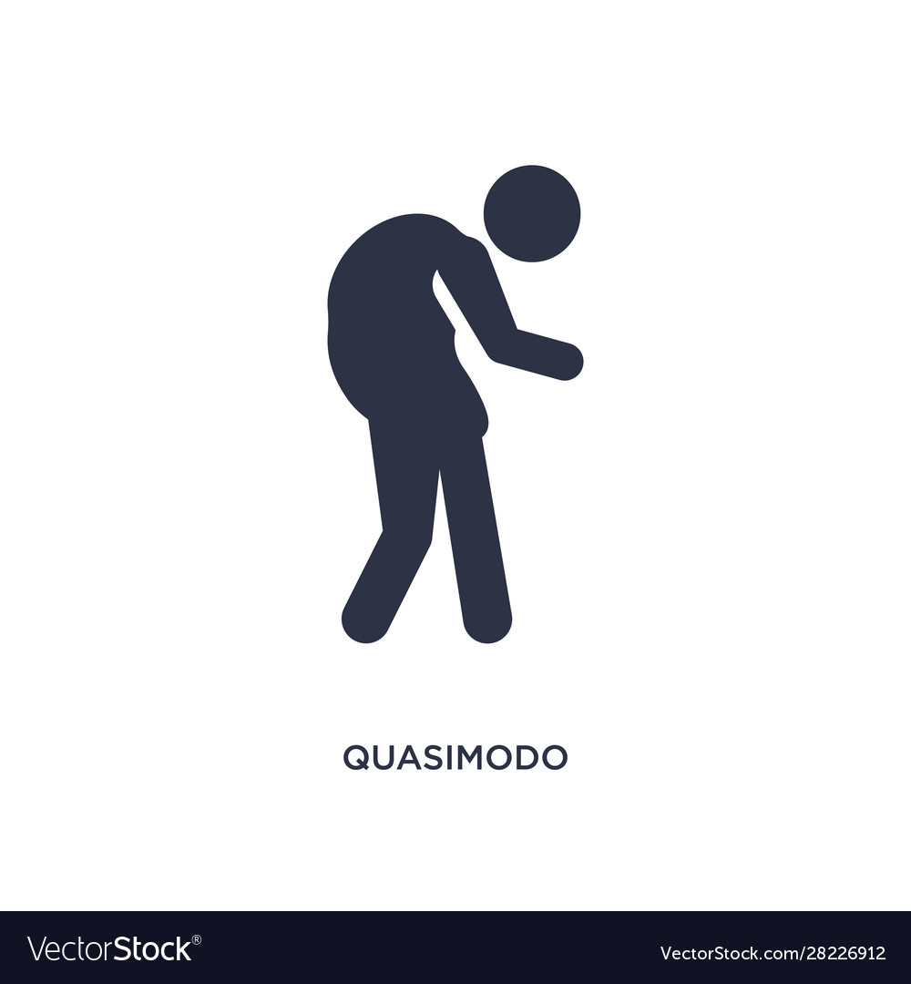 Quasimodo icon on white background simple element