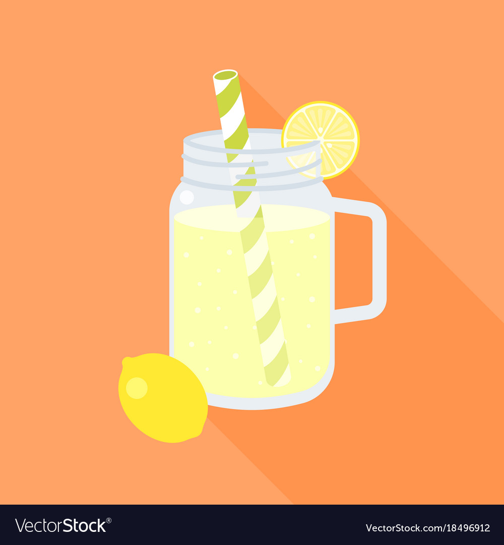 Refreshing Lemonade in Mason Jar