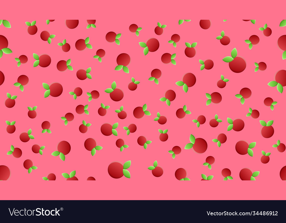 Seamless pattern with holly berries