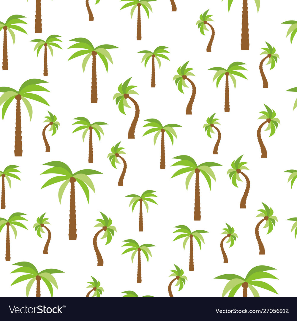 Seamless pattern with palm trees