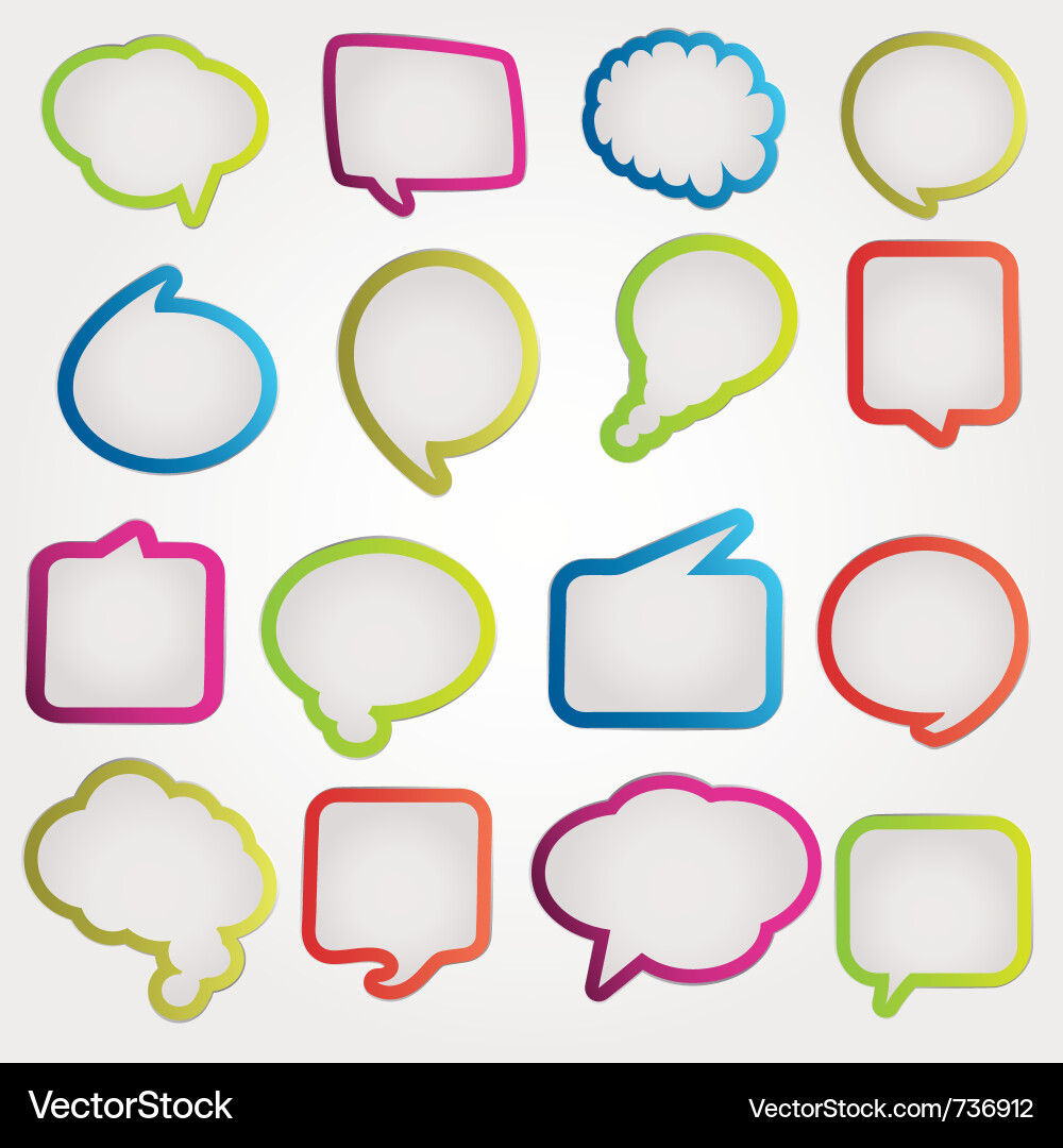 Speech bubbles set Royalty Free Vector Image - VectorStock