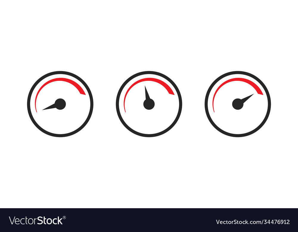 Speed level indicator low and high scale vector image Speed level indicator low and high scale