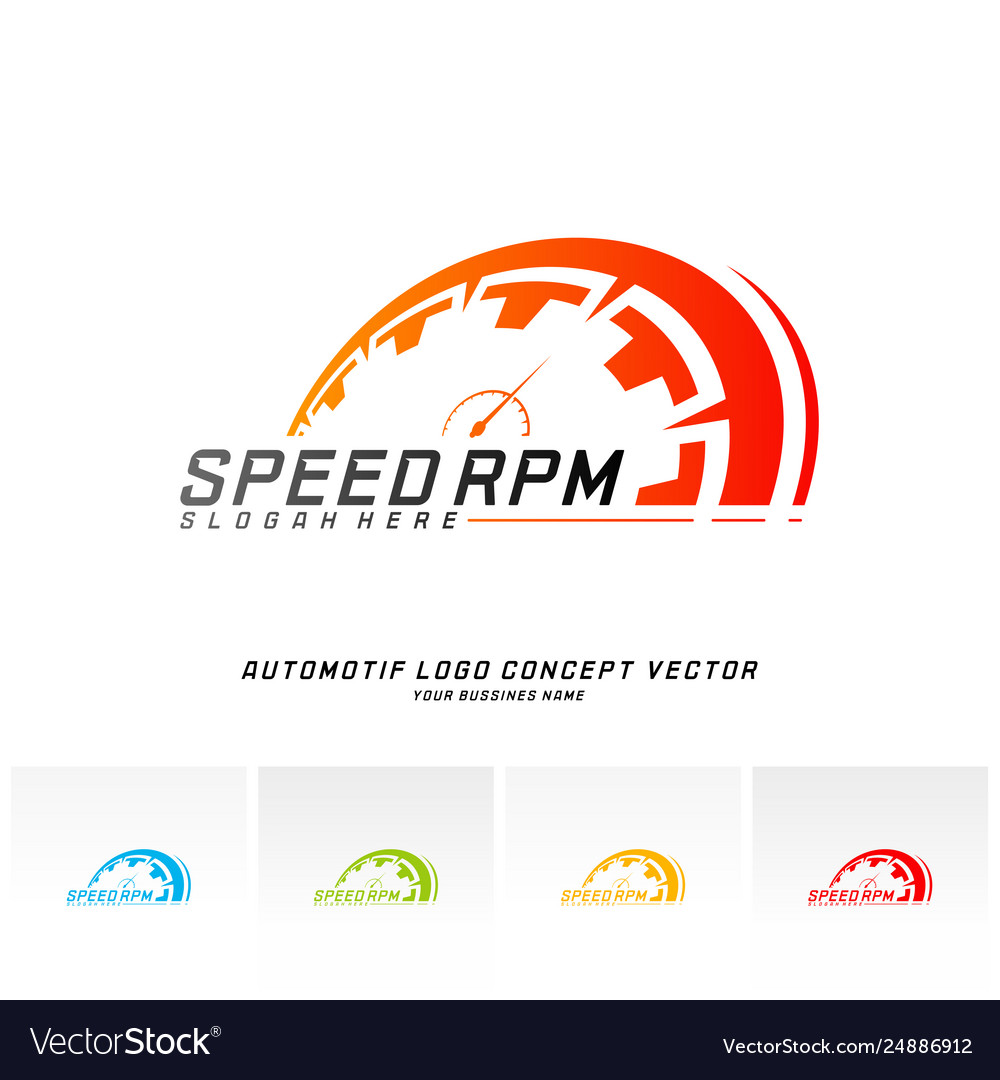 Speed logo design fast speedometer