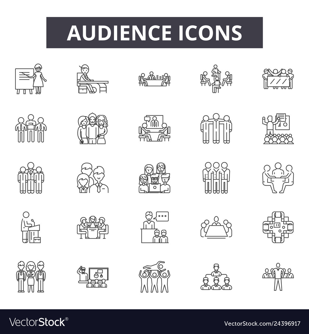 Audience line icons for web and mobile design