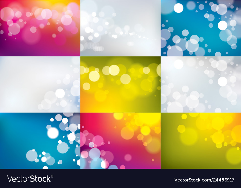 Blurred lights backgrounds set bokeh effect