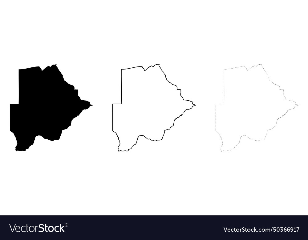 Botswana country map silhouette