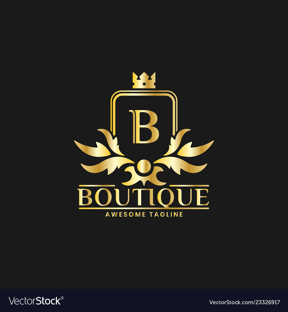 Boutique luxury logo design template inspiration Vector Image