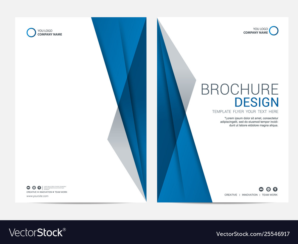 Brochure layout template cover design background