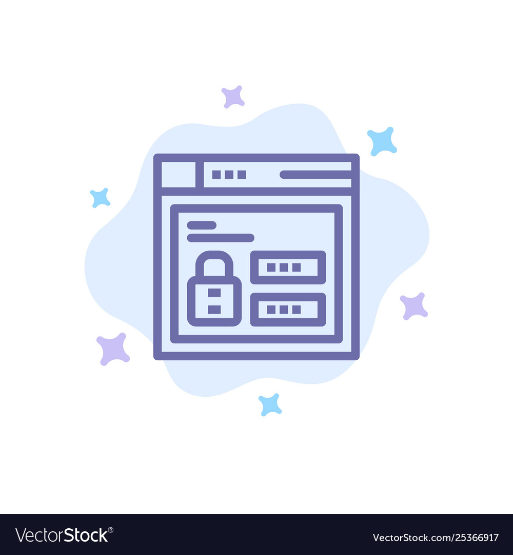 Browser-Web-Schlosscode blau Icon auf abstrakte Cloud