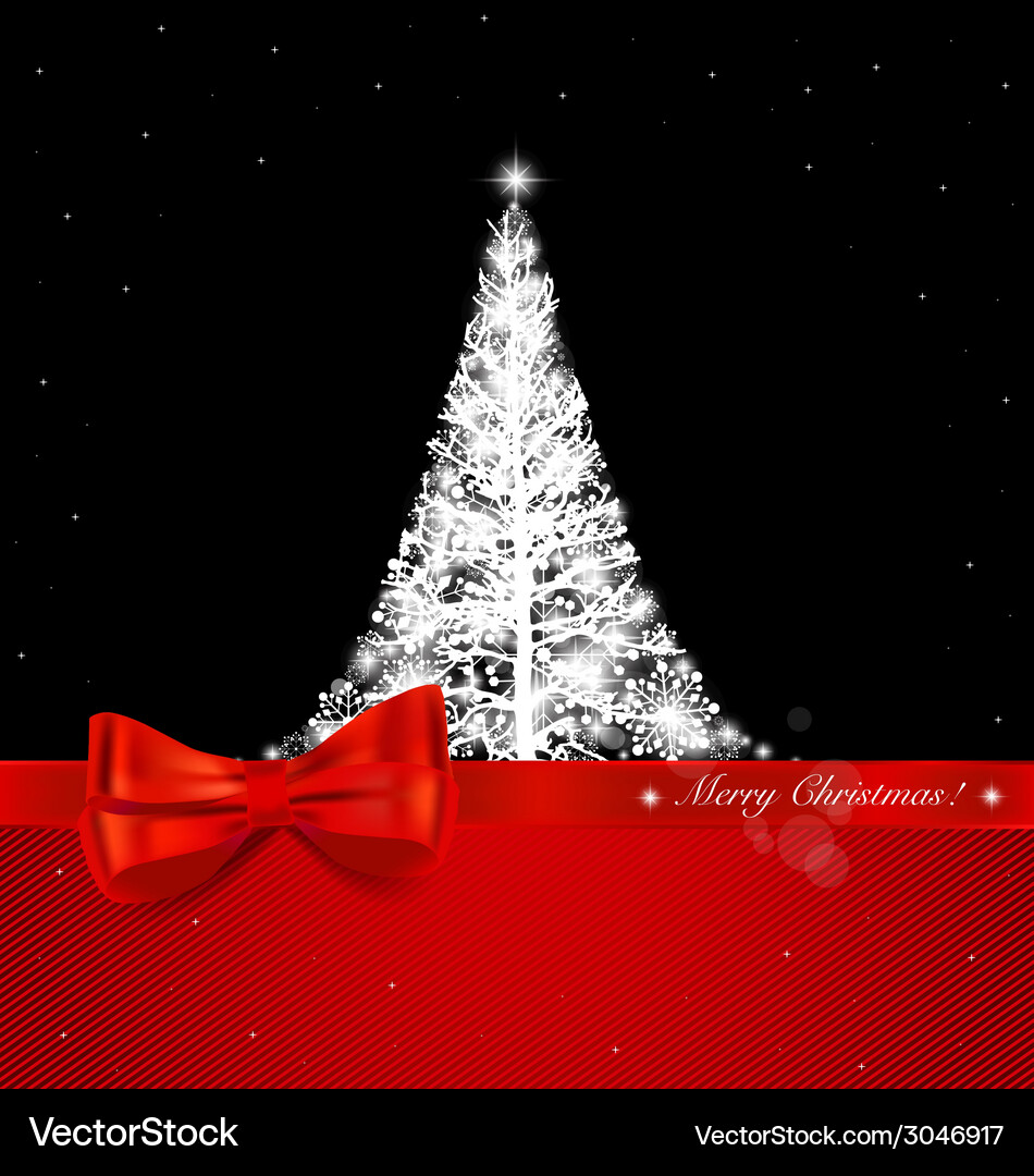 Christmas background with tree Royalty Free Vector Image