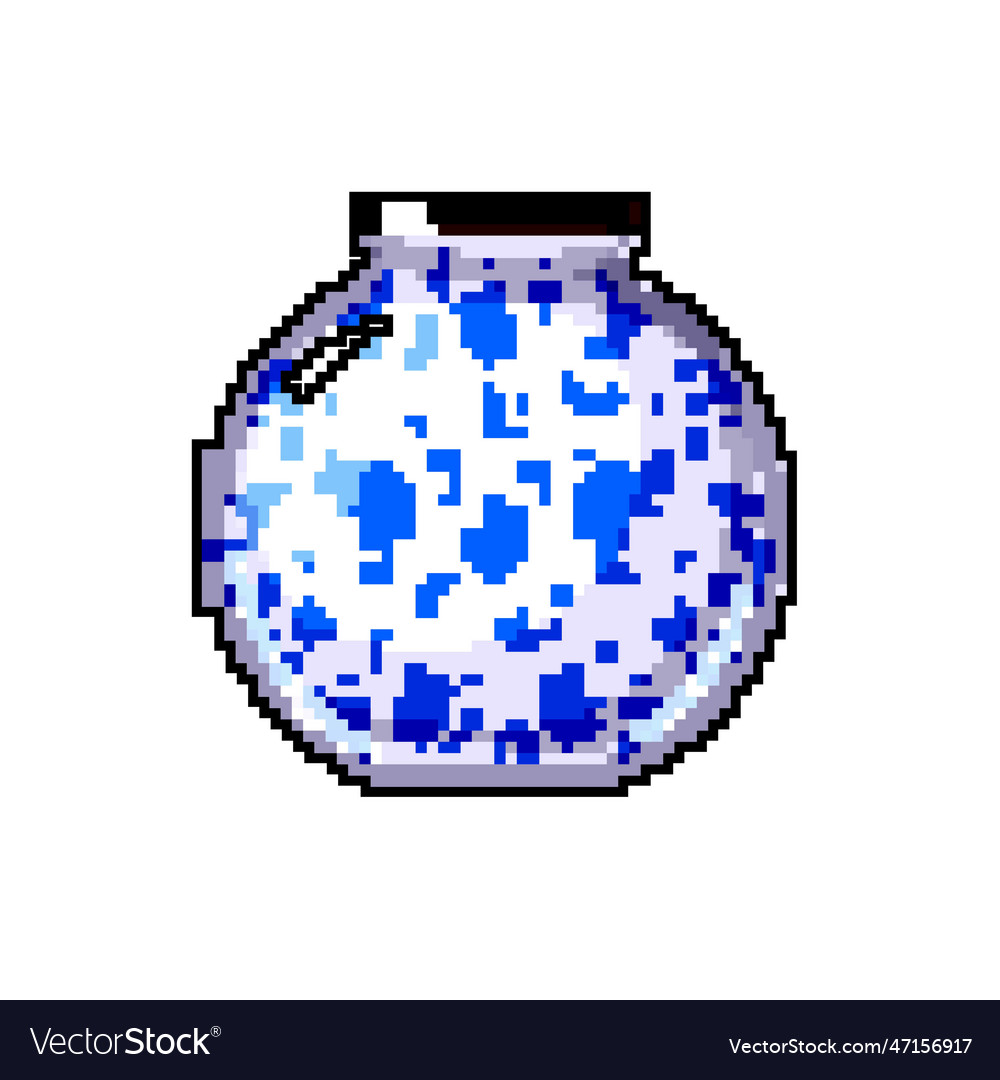 Clay antique vase game pixel art Royalty Free Vector Image