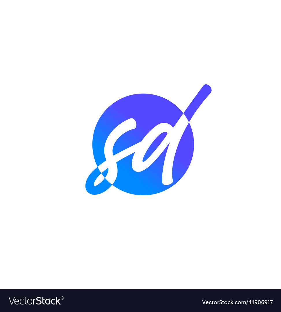 Company name initila letters monogram with round