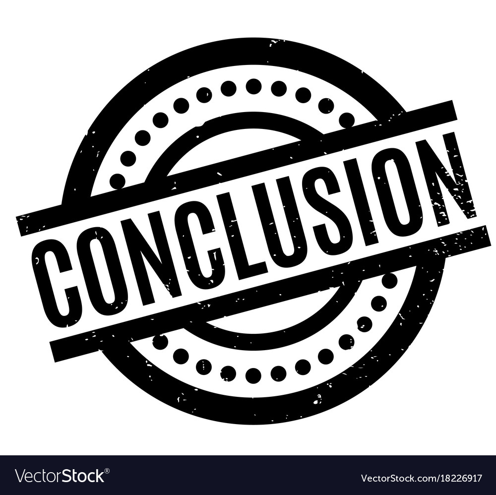 Conclusion rubber stamp Royalty Free Vector Image