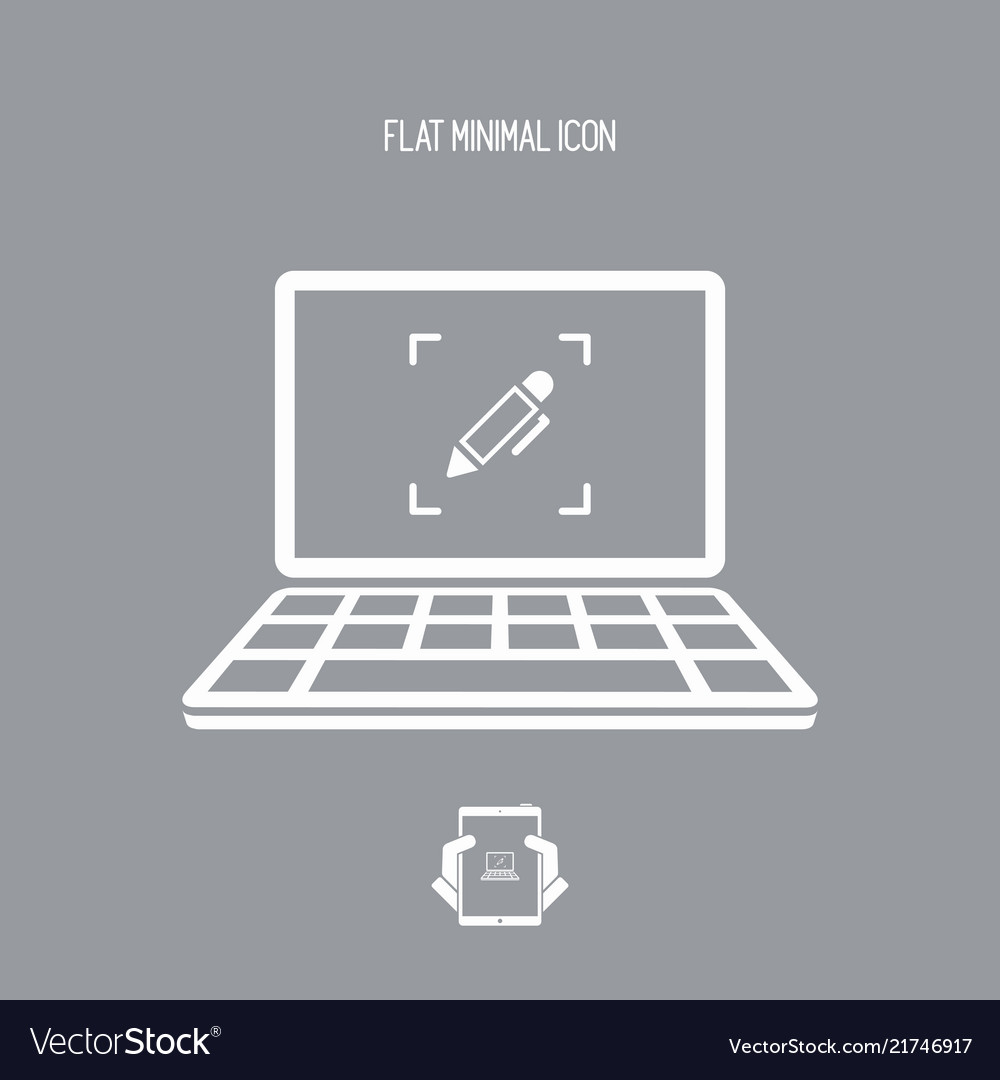 Customized computer services - web icon vector image Customized computer services - web icon