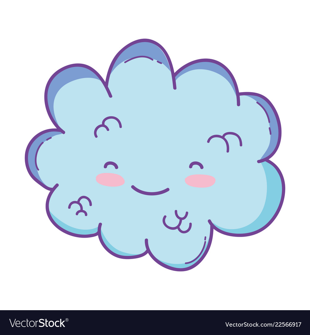 Cute cloud cartoon Royalty Free Vector Image - VectorStock