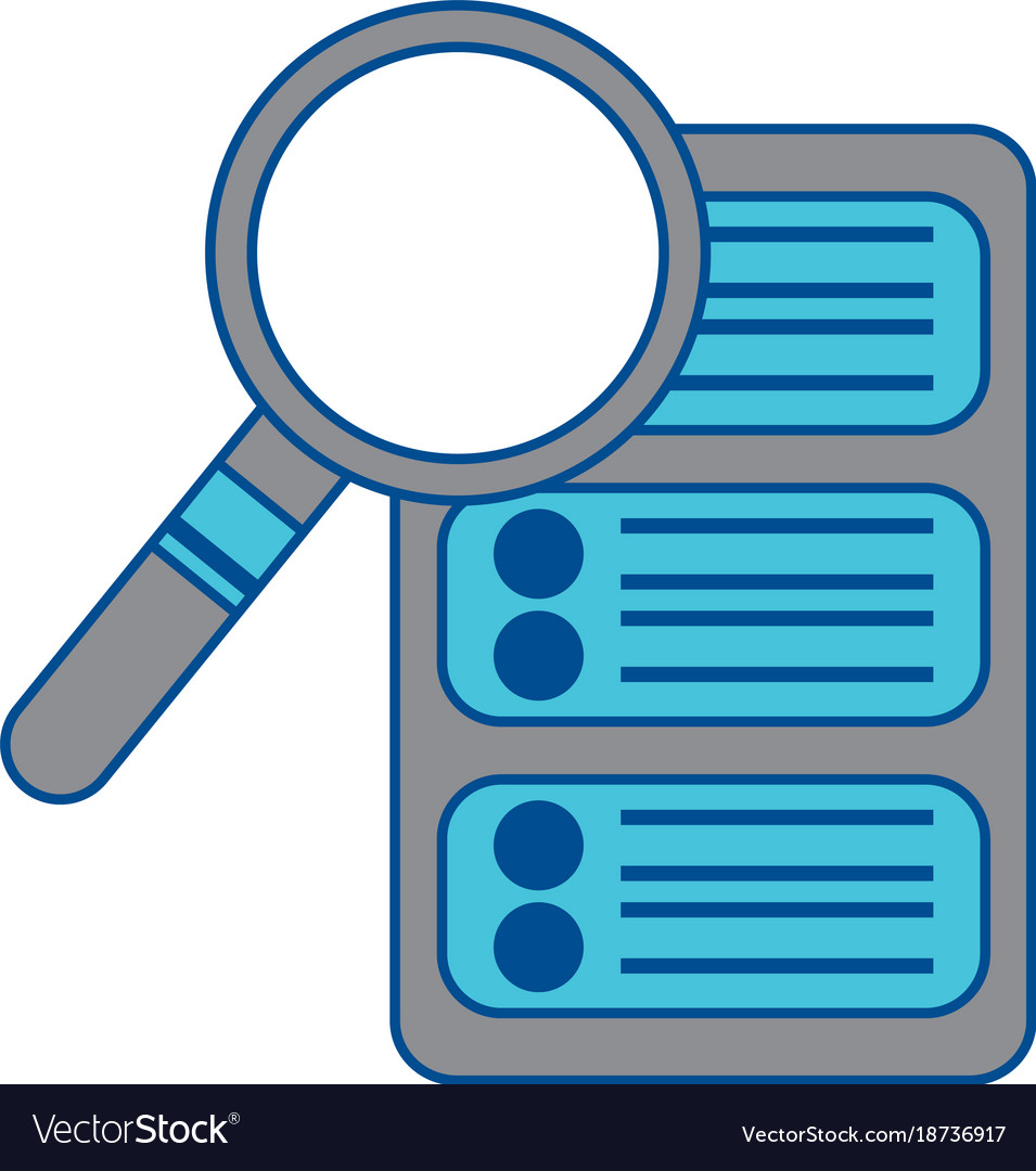 Data base center server magnifier search system