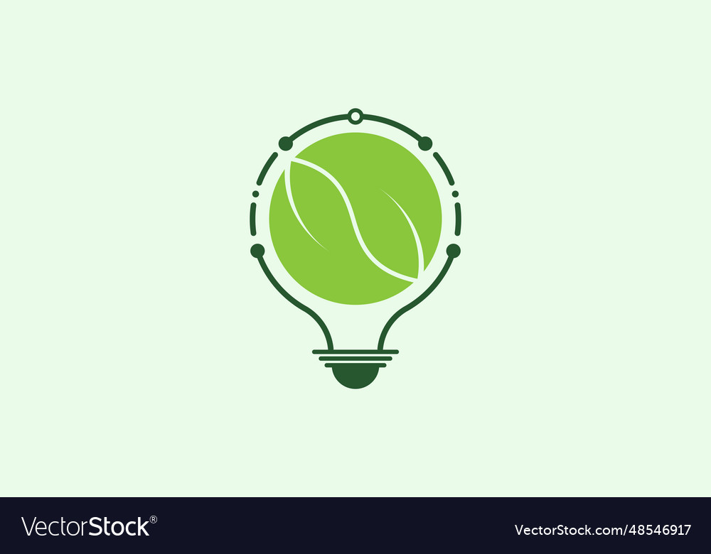 Eco tech logo design concept Royalty Free Vector Image