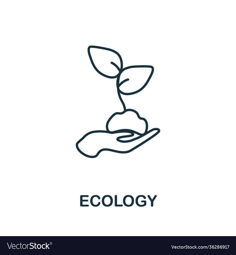 Ecology icon simple element from global warming