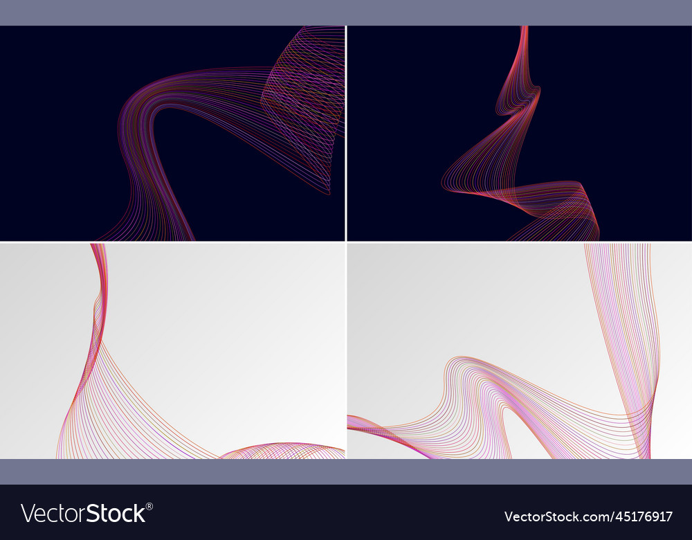 Enhance your design with this set of 4 line