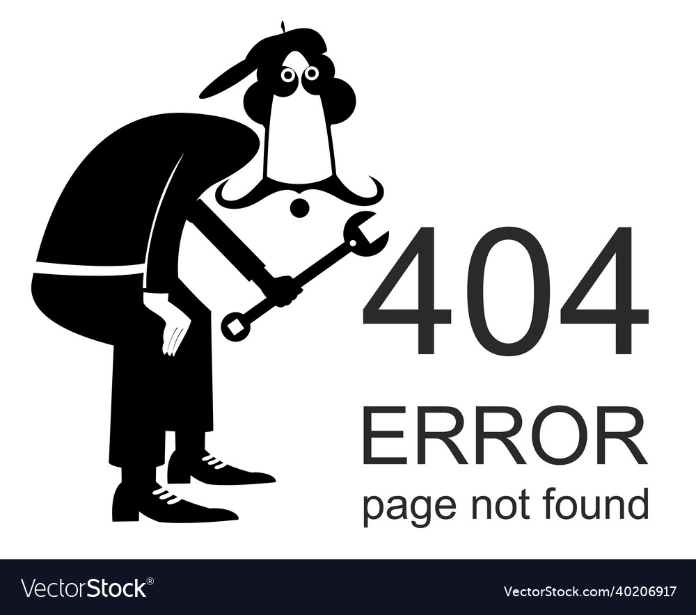 Error 404 page not found concept webpage banner vector image Error 404 page not found concept webpage banner