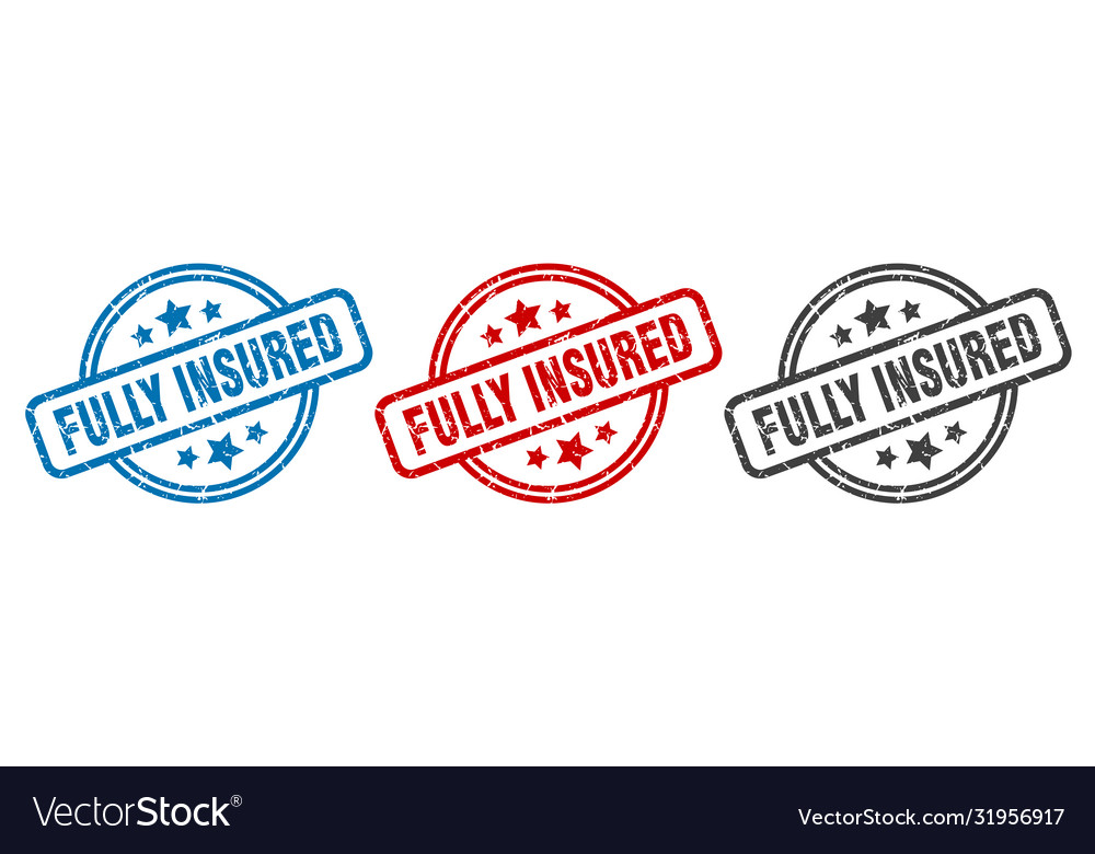 Fully insured stamp round isolated