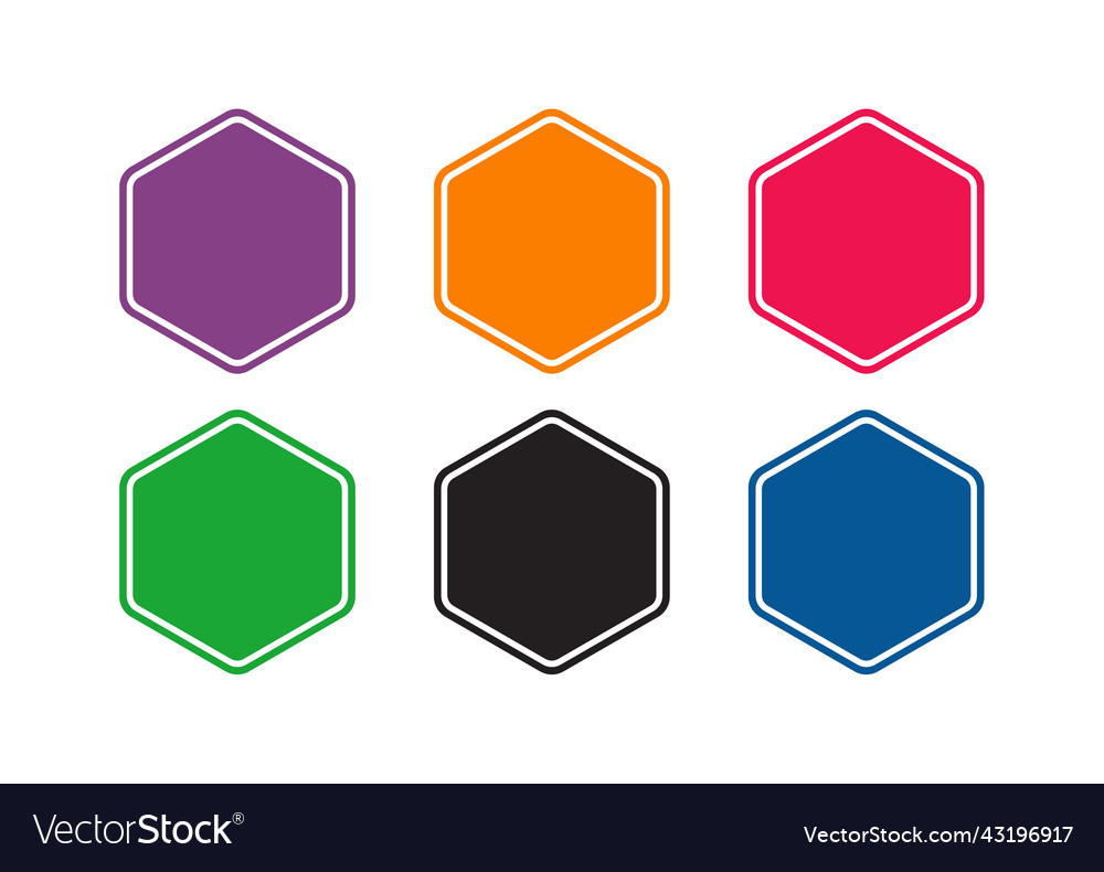 Hexagon shape set empty for icon